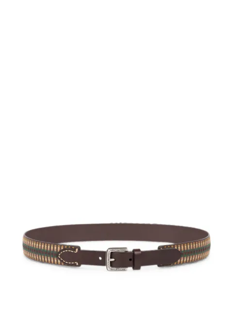 ETRO embroidered leather belt Brown MP3B0025AR11N