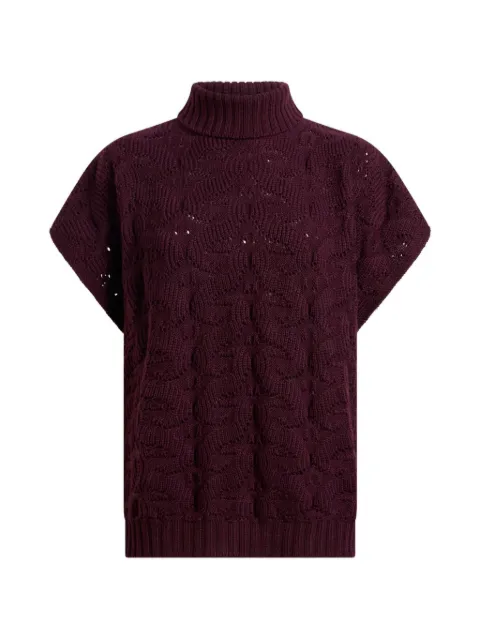 ETRO roll-neck cable-knit sweater Purple WRKE0410AU12A