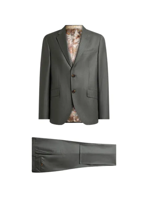 ETRO single-breasted suit in wool flannel Grey MRGC000199TU2L4