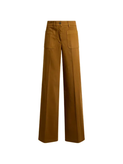 ETRO flared denim jeans with Pegaso buttons Brown WRNB0040AV689