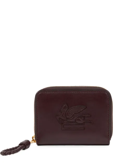 ETRO Libra compact zip-around leather wallet wih Pegaso Purple WP2D0022AP11Z