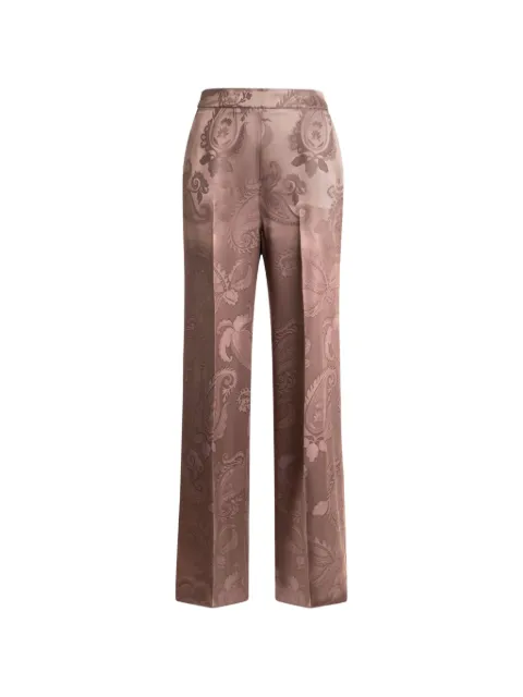 ETRO jacquard trousers with floral Paisley motif Brown WREA001499TJA1A