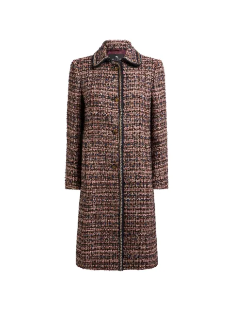 ETRO multicoloured tweed coat Pink WRAA003199TTB17