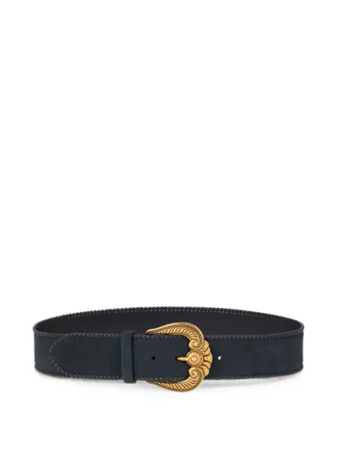 ETRO suede belt with Paisley buckle Blue WP3B0098AE11P