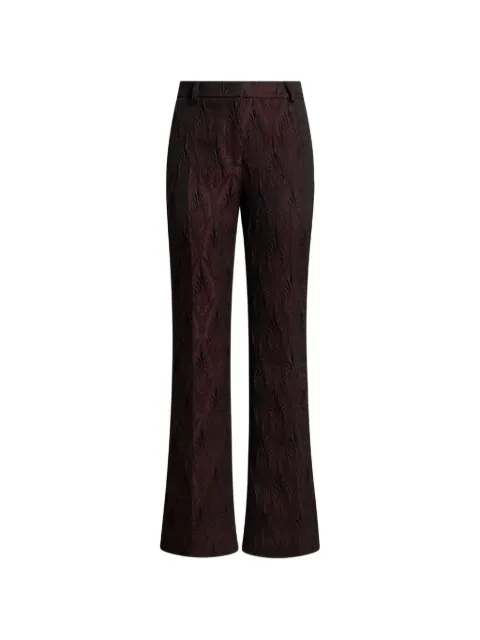 ETRO jacquard trousers with floral medallion motif Red WREA007099TJE17