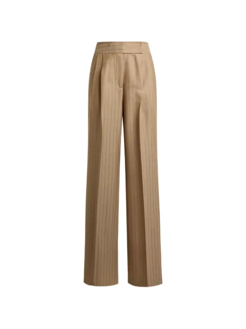 ETRO wool jacquard trousers with striped pattern Brown WREA007399TJ213