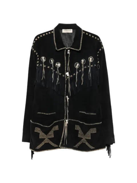 A.N.G.E.L.O. Vintage Cult 2010s fringed studded jacket Black AN1200BUW