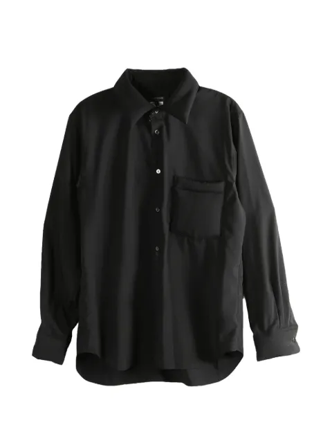 Comme des Garçons Homme Plus long-sleeve chest-pocket shirt Black PQB016051