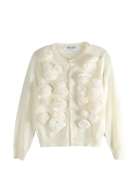Comme Des Garçons Comme Des Garçons rose-detail buttoned cardigan Neutrals RQN519