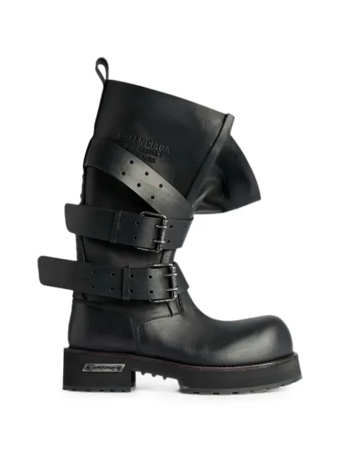 Balenciaga Venom buckle-strap boots Black 833594WBEQ1