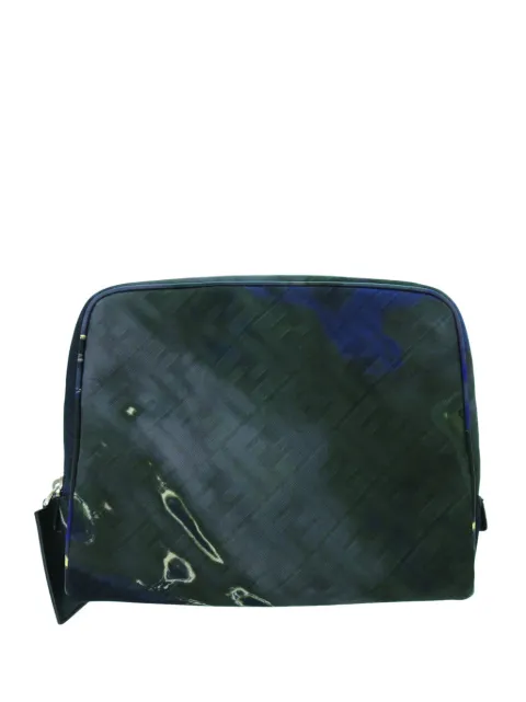 Fendi Pre-Owned 2010-2026 Zucca Gradient Canvas FF 1974 Toiletry Case clutch bag Blue QQ156PHU5240BN0R