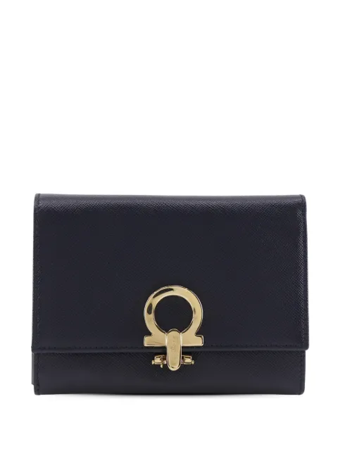 Ferragamo Pre-Owned 2010-2026 Leather Gancini Trifold Wallet small wallets Black NITUUHMG7HYQHR9U