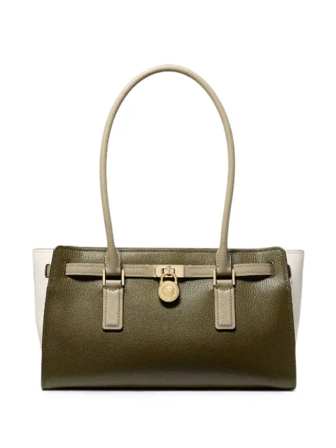 Michael Kors small Hamilton Moderne padlock-detail tote bag Green 30T6GNXT0T