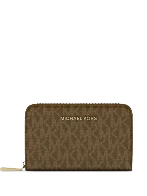 Michael Kors small monogram-print wallet Brown 32H1GJ6D0V