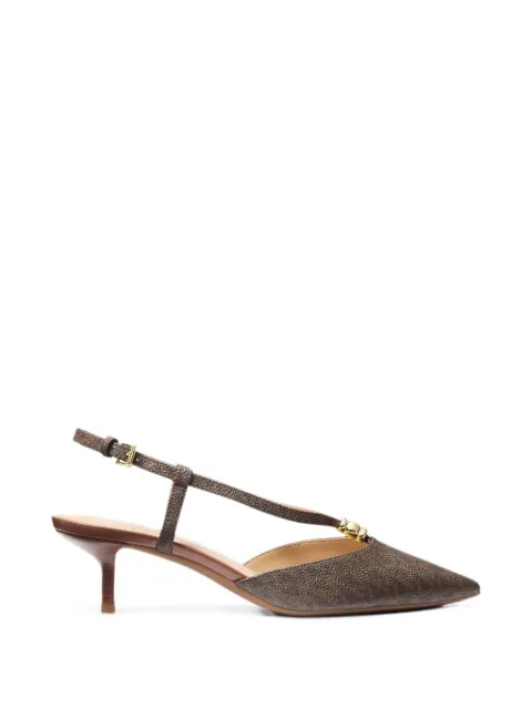 Michael Kors Cherie logo-print pumps Brown 40T6CHMP1B