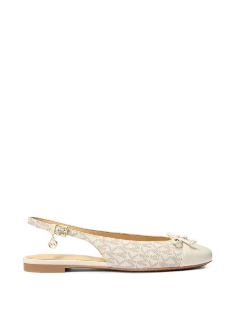 Michael Kors Piper Signature logo slingback ballet flats Neutrals 40S6PIFP1B