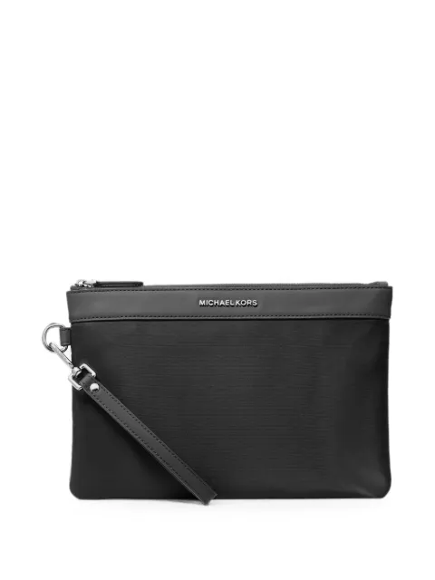 Michael Kors Brooklyn logo-plaque travel pouch Black 33T6LBNU2B
