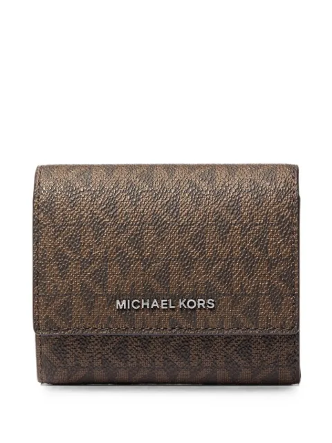 Michael Kors Hudson logo-print wallet Brown 39T6LHDD1B