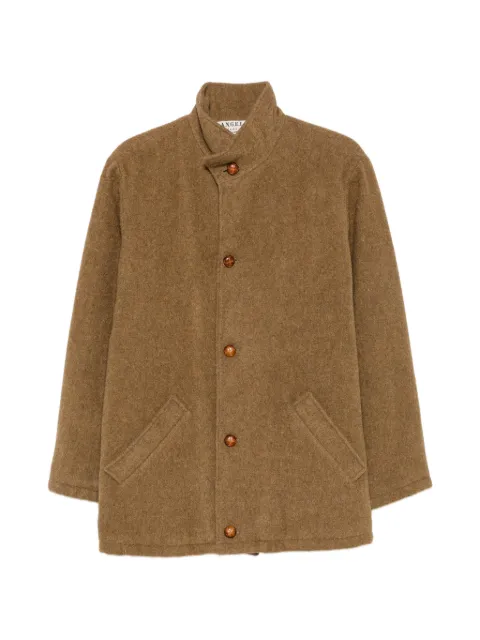 A.N.G.E.L.O. Vintage Cult 1970s high-neck buttoned coat Brown AN250ELA