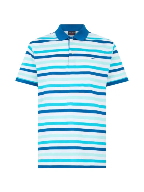 Paul & Shark striped cotton polo shirt Blue 23411342