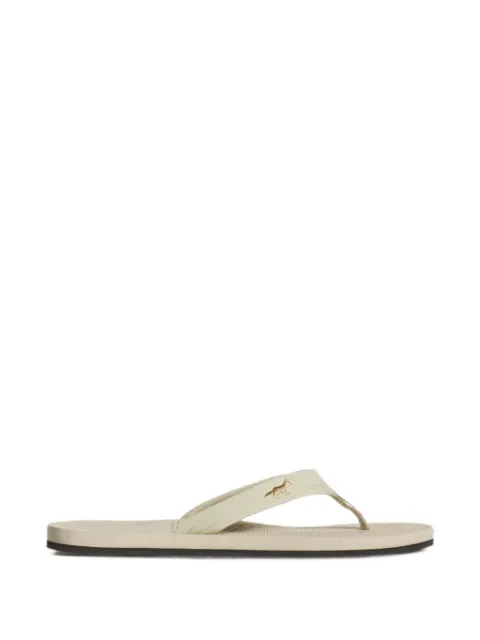 Maison Kitsuné x Indosole Easy Living fox patch flip-flops White MSAFLPELSEASEA0134