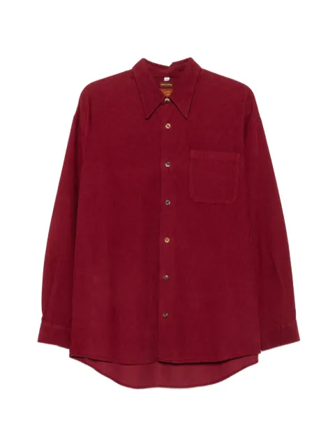 Romeo Gigli Pre-Owned 2000s corduroy chest-pocket shirt Red RG250ECA