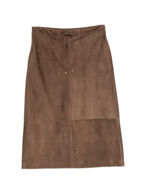 'S Max Mara drawstring-waist suede skirt Brown 2629406011000