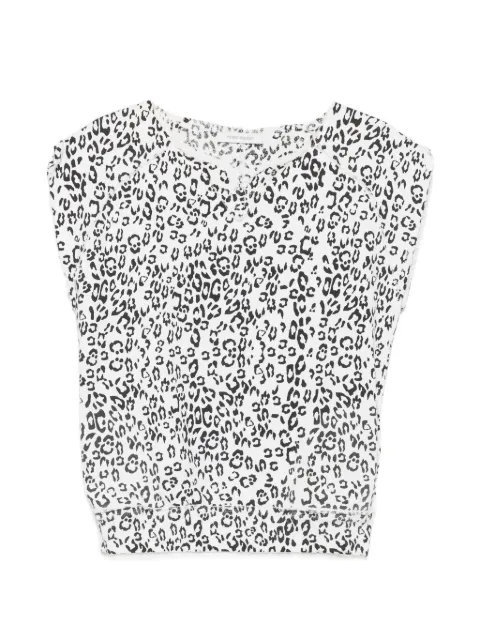 Balmain Pre-Owned 2010s leopard-pattern T-shirt White BA250BUS