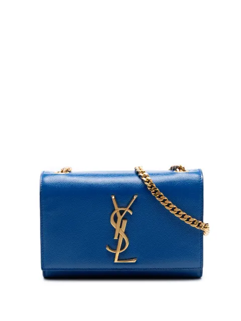 Saint Laurent Pre-Owned 2013 Small Grain De Poudre Monogram Kate crossbody bag Blue C3ZWTHROPJUL8KMS