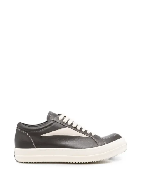 Rick Owens leather panelled sneakers Brown RU02F4897LCOLVS