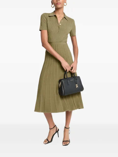Michael Kors ribbed-knit polo midi dress Green MT5834F33D
