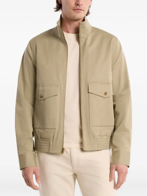 Michael Kors Harrington stretch-cotton bomber jacket Neutrals CT52096HJQ