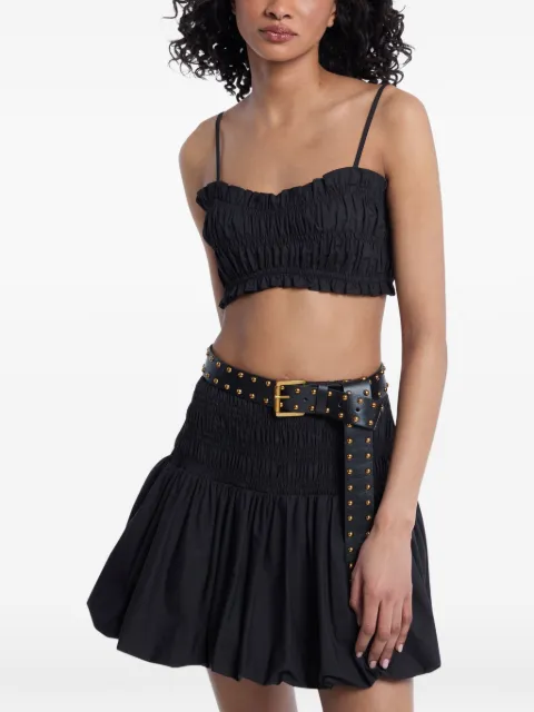 Michael Kors ruched crop top Black MT6411YKLZ