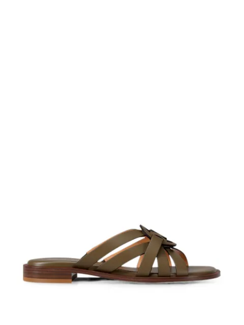 Michael Kors Erika logo-plaque sandals Green 40T6ERFS1L