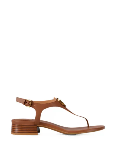 Michael Kors McKenzie logo-plaque sandals Brown 40T6MZFS1L