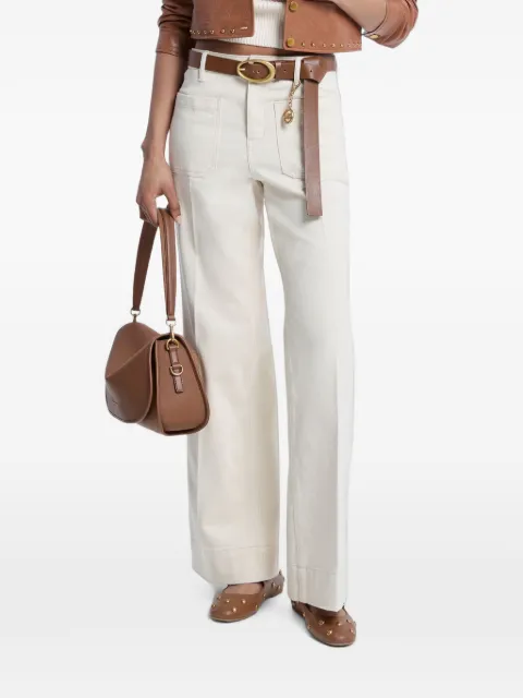Michael Michael Kors cotton flared trousers White MT690ACLSA968NATRINSWSH
