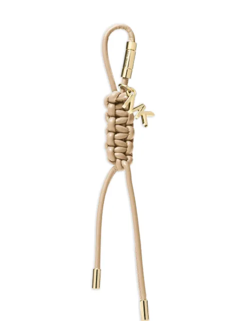 Michael Kors braided-cord logo-pendant bag charm Neutrals 32T5GD0K9V