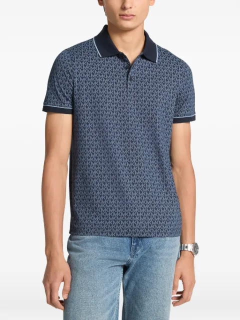 Michael Kors Gramercy monogram-print polo shirt Blue CS650V848T