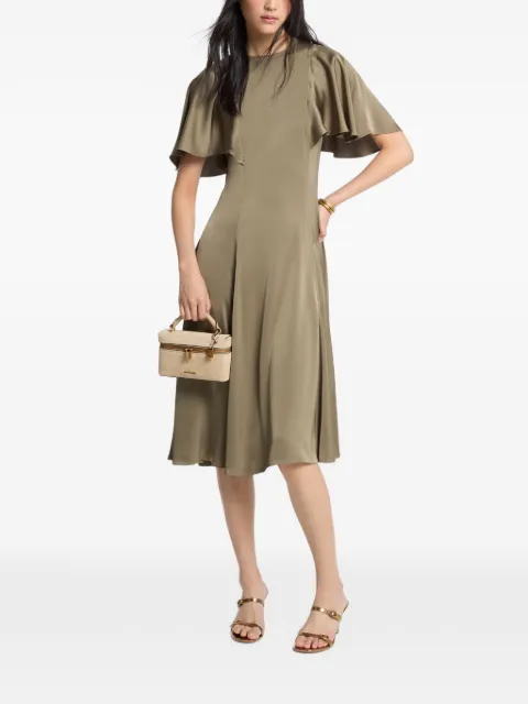 Michael Kors cape-sleeve midi dress Green MT683KYAYJ