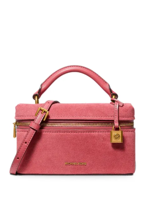 Michael Kors Jana suede crossbody bag Pink 32T6AQ1C0S