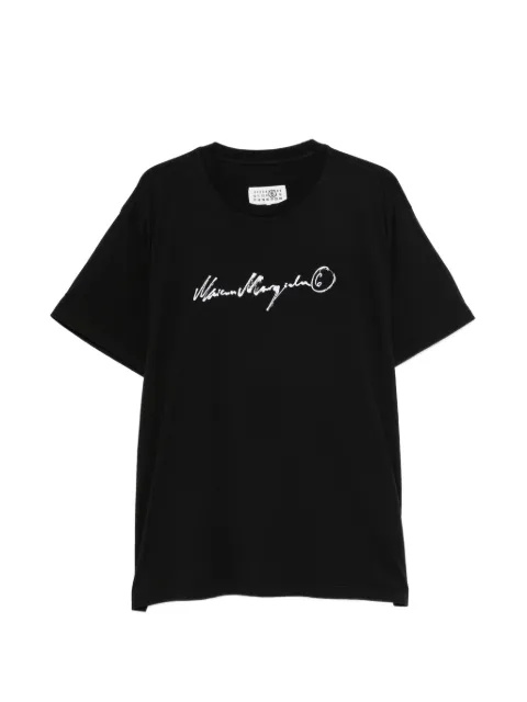 MM6 Maison Margiela logo-print T-shirt Black SH0GC0077M20258
