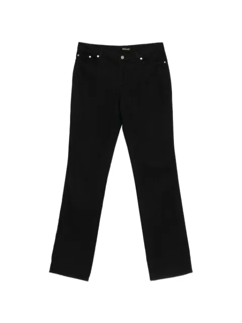 Just Cavalli Vintage 1990s logo-patch trousers Black RC250BUN