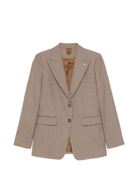 Max Mara Caro houndstooth-pattern tailored jacket Neutrals 2621046201600