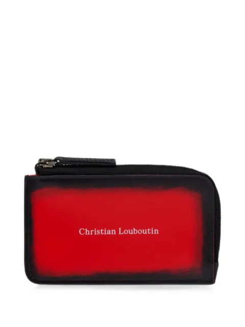 Christian Louboutin Canopy gradient-effect zipped card holder Red 3265125R251
