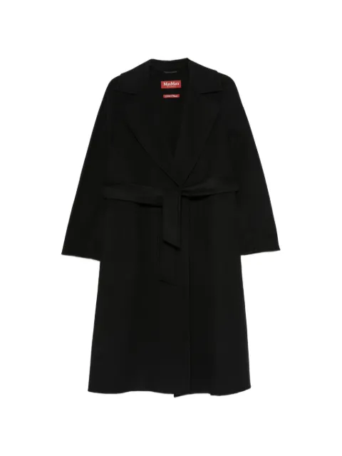 Max Mara belted wide-lapel coat Black 2626016021000