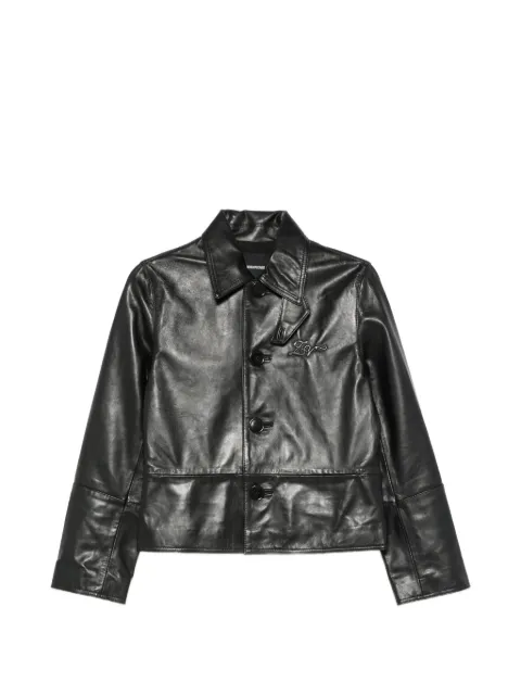 Zadig&Voltaire leather button-up jacket Black RWOW01288