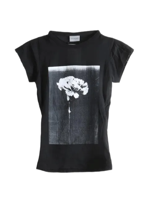 Balenciaga flower-print T-shirt Black 871745TUVP9