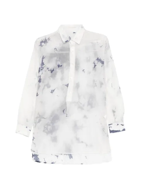 Y's Viyella sheer blouse White YDB16204