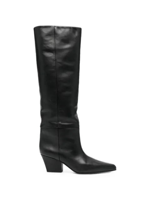 Paris Texas Jane pointed-toe knee-high boots Black PX119XVT0C