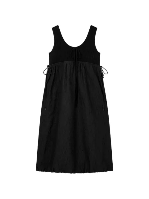 TOMBOY ribbed-knit panelled midi dress Black 9106241225